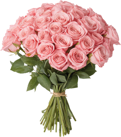 Trandafiri roz - 15 buc